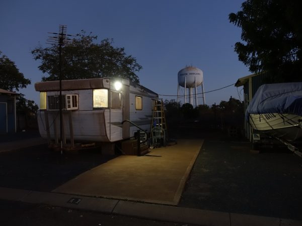 Dauercamper auf dem Black Rock Campingplatz in South Hedland